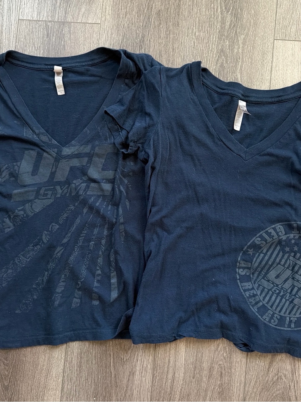 4pc UFC Gym Women's V-Neck Graphic Tee and Tank lot bundle sz L
